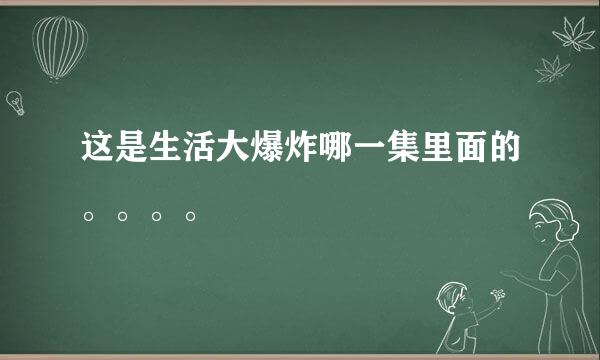 这是生活大爆炸哪一集里面的。。。。