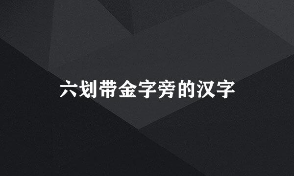 六划带金字旁的汉字