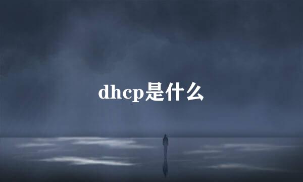 dhcp是什么