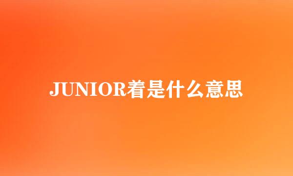 JUNIOR着是什么意思