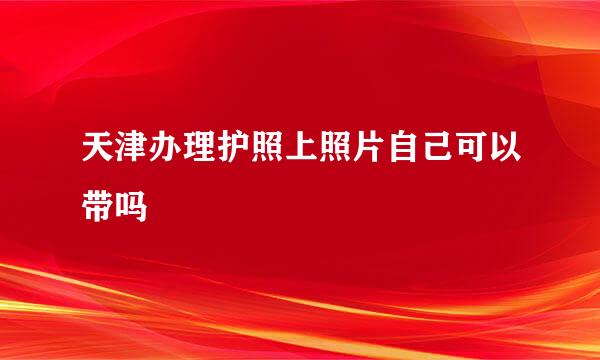 天津办理护照上照片自己可以带吗