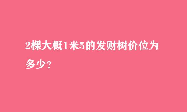 2棵大概1米5的发财树价位为多少？