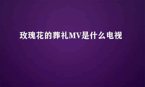 玫瑰花的葬礼MV是什么电视