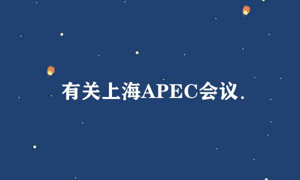 有关上海APEC会议