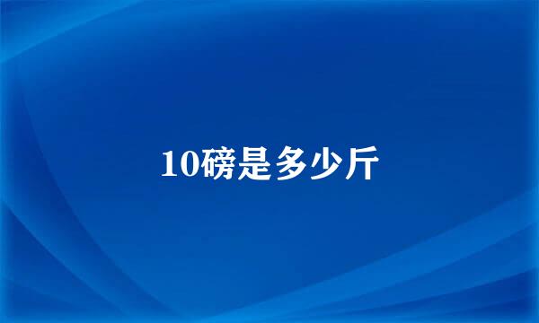 10磅是多少斤