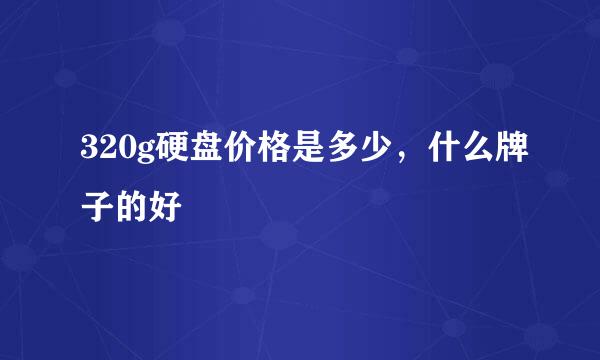 320g硬盘价格是多少，什么牌子的好