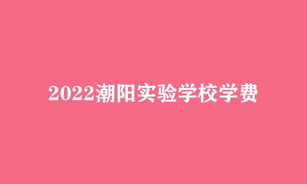 2022潮阳实验学校学费