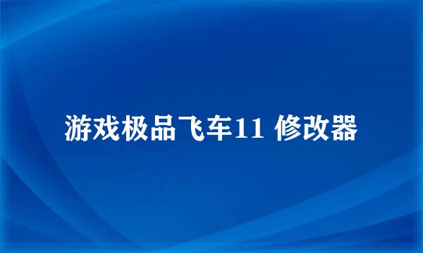 游戏极品飞车11 修改器