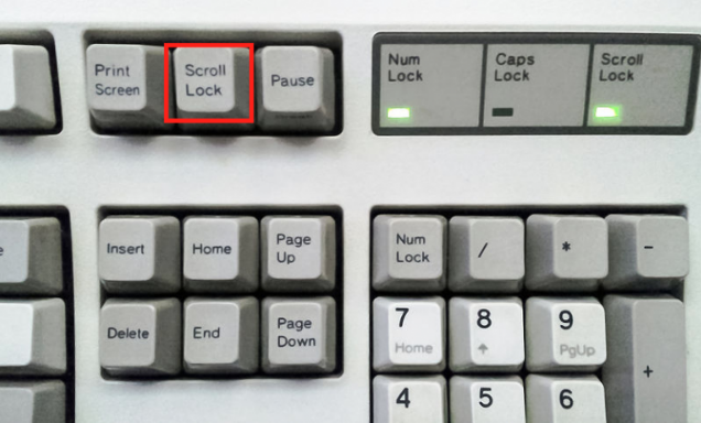 键盘上的scroll lock键有什么用?