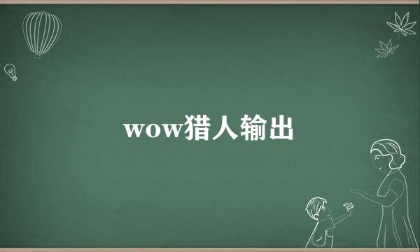 wow猎人输出