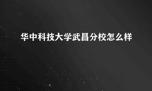 华中科技大学武昌分校怎么样