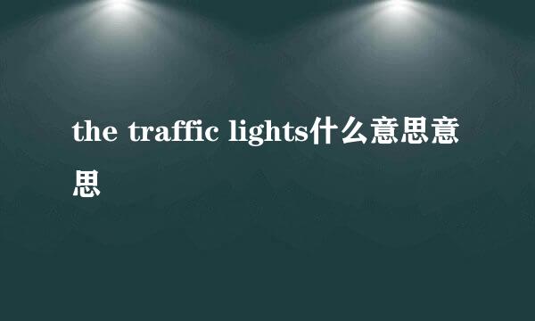 the traffic lights什么意思意思