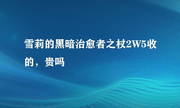 雪莉的黑暗治愈者之杖2W5收的，贵吗