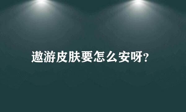 遨游皮肤要怎么安呀？