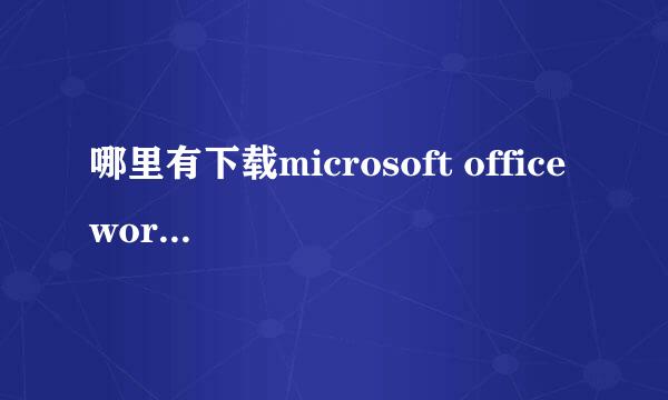哪里有下载microsoft office word 2003？