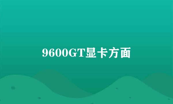 9600GT显卡方面