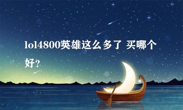 lol4800英雄这么多了 买哪个好？