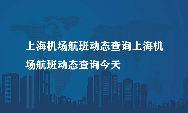 上海机场航班动态查询上海机场航班动态查询今天