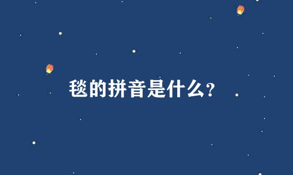 毯的拼音是什么？