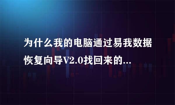 为什么我的电脑通过易我数据恢复向导V2.0找回来的文件夹怎么都不能用了