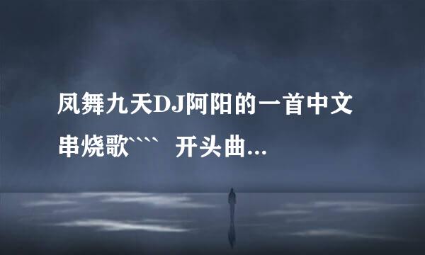 凤舞九天DJ阿阳的一首中文串烧歌````  开头曲是 我情愿为你受一点伤