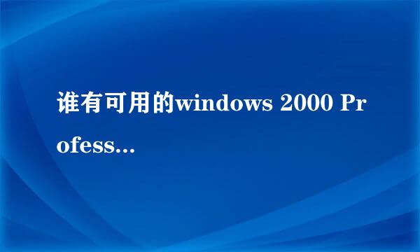 谁有可用的windows 2000 Professional 序列号！