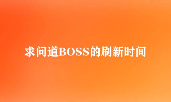 求问道BOSS的刷新时间