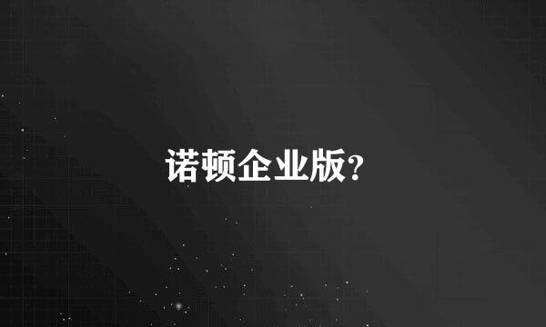 诺顿企业版？