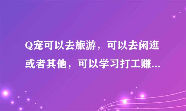 Q宠可以去旅游，可以去闲逛或者其他，可以学习打工赚钱，哪种方式会比较好？怎么养Q宠比较好？