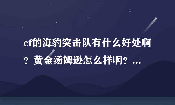 cf的海豹突击队有什么好处啊？黄金汤姆逊怎么样啊？拜托各位大神