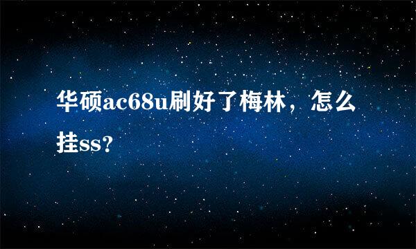 华硕ac68u刷好了梅林，怎么挂ss？