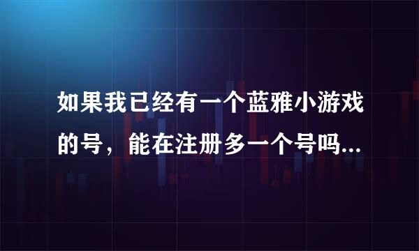 如果我已经有一个蓝雅小游戏的号，能在注册多一个号吗？怎样注册？