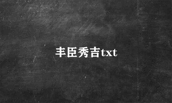 丰臣秀吉txt