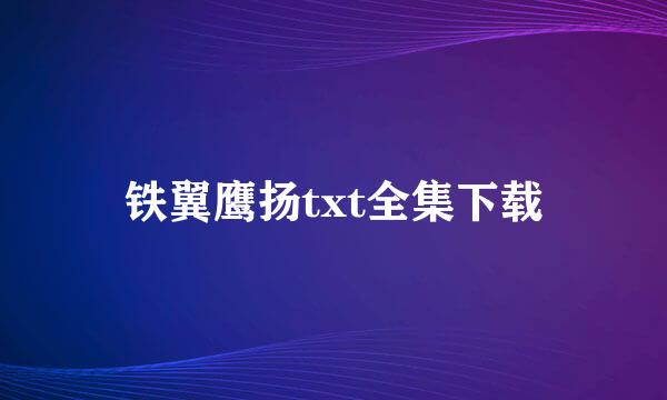 铁翼鹰扬txt全集下载