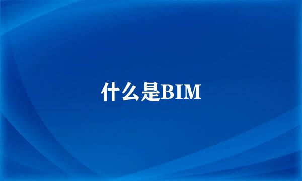 什么是BIM