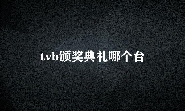 tvb颁奖典礼哪个台