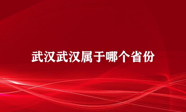 武汉武汉属于哪个省份