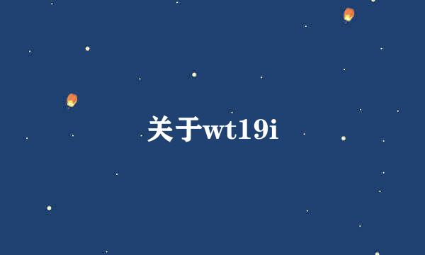 关于wt19i