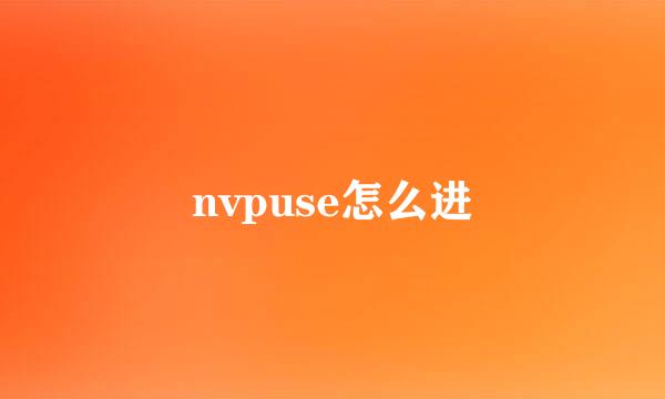 nvpuse怎么进