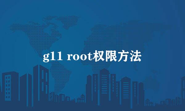 g11 root权限方法