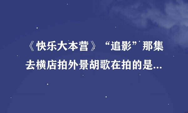 《快乐大本营》“追影”那集去横店拍外景胡歌在拍的是《神话》第几集啊