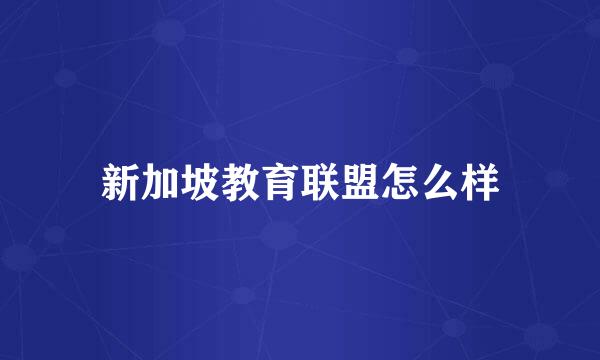 新加坡教育联盟怎么样