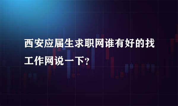 西安应届生求职网谁有好的找工作网说一下？