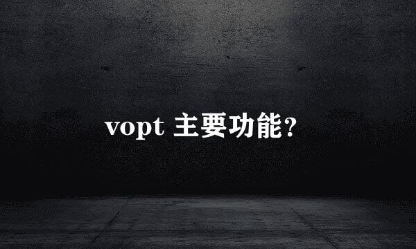 vopt 主要功能？