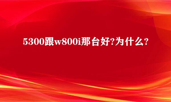 5300跟w800i那台好?为什么?