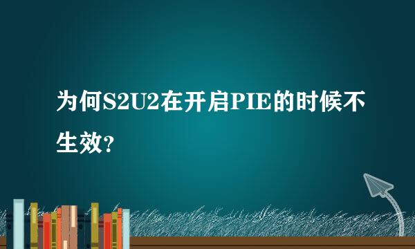 为何S2U2在开启PIE的时候不生效？