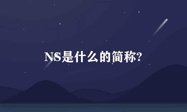 NS是什么的简称?