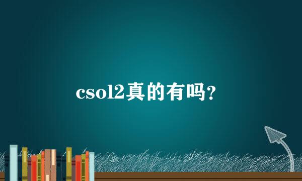 csol2真的有吗？