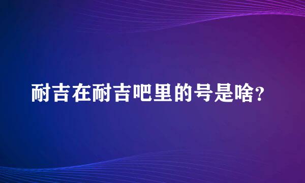 耐吉在耐吉吧里的号是啥？