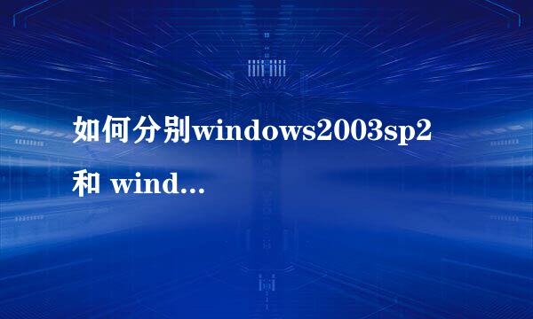 如何分别windows2003sp2 和 windows2003R2sp2